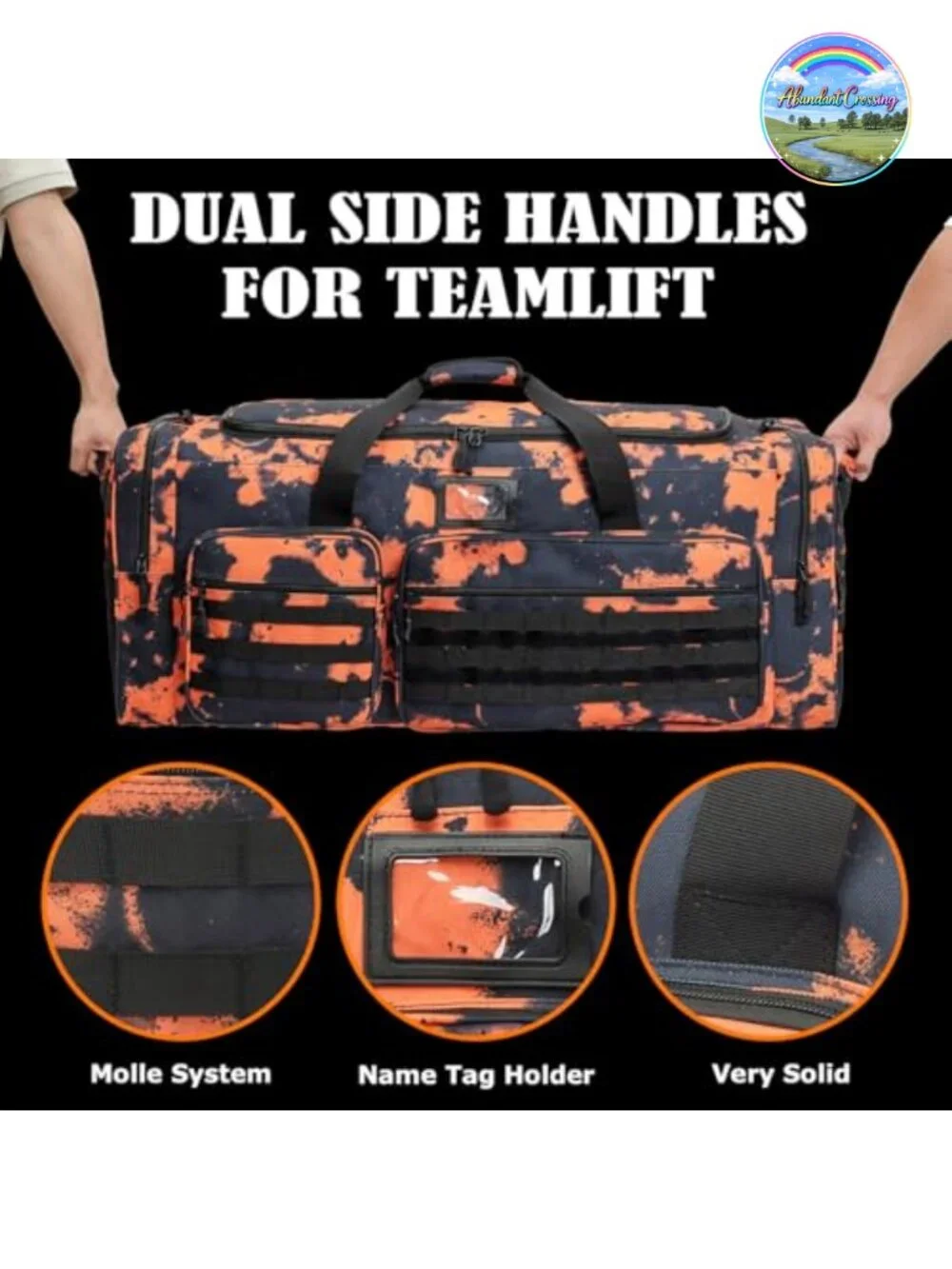 Heavy Duty Extra Large 130L Duffle Bag for Travel Sports Gear
